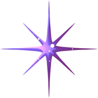 Violeta estrella en abierto espacio png