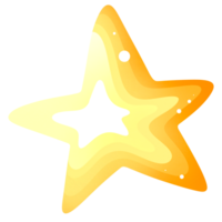 Yellow star in outer space png