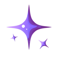 groupe de violet étoiles dans ouvert espace png