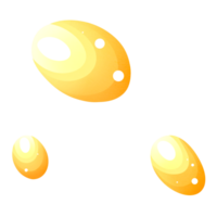 Group of yellow circles in open space png