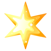 Yellow star in sky in open space png