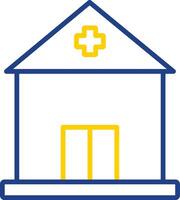 Building Line Two Colour Icon Design vector
