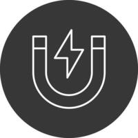 Magnet Line Inverted Icon Design vector