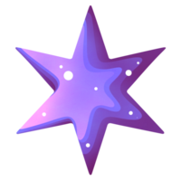 Violeta estrella en abierto espacio png