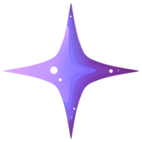 Violet star in open cosmos png