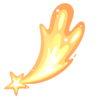 Falling star in sky png