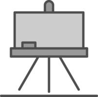 Blackboard Line Filled Greyscale Icon Design vector