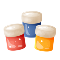 Bottles with paint for drawing png