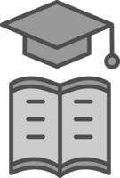 Learning Management Line Filled Greyscale Icon Design vector