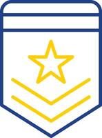 Badge Line Two Colour Icon Design vector