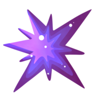 Violet star on open cosmos png