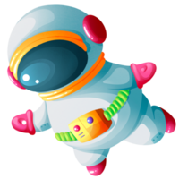 Spaceman floating in open cosmos png