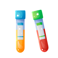 Test tubes with samples for lab analysis png