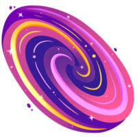 Colorful universe with planets and stars png