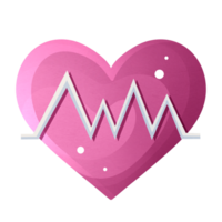 Beating rate on heart symbol png