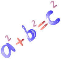 Numbers and signs in mathematical formula png
