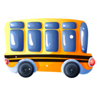 Traditional yellow school bus png