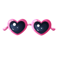 Children sunglasses in shape of heart to protect against bright sunlight during holiday at sea png