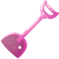 Children plastic shovel for playing with sand on sunny beach while relaxing by sea or ocean png