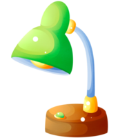 Colorful desk lamp with lightbulb png