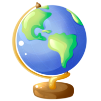 Earth globe on wooden holding png