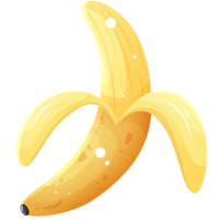 Sweet banana in peel to satisfy hunger during seaside vacation and get useful vitamins png