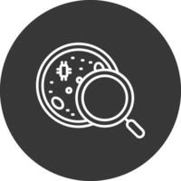 Petri Dish Line Inverted Icon Design vector