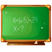 Mathematics equation on blackboard png