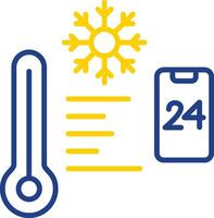 Temperature Control Line Two Colour Icon Design vector