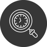 Clock Line Inverted Icon Design vector