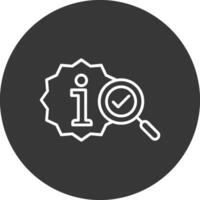 information Line Inverted Icon Design vector