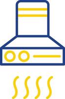 Extractor Hood Line Two Colour Icon Design vector