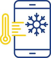 Thermostat Line Two Colour Icon Design vector