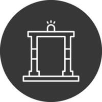 Metal Detector Line Inverted Icon Design vector