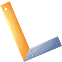 Angular ruler. Item for repair. Tool for construction work. Equipment for renovation in apartment png