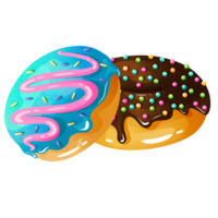 delicioso rosquinhas com colorida cremoso png