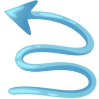 Left arrow. Wavy direction icon. Pointer for website. Interface element blue colors. png