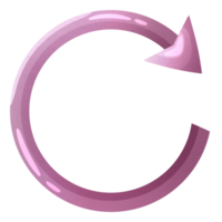 wiederherstellen Pfeil. richtig Richtung dünn Symbol. Zeiger zum Webseite. Schnittstelle Element Rosa Farben. png