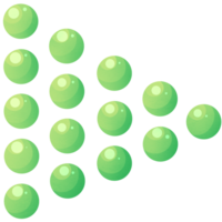 pijl Rechtsaf. dots het formulier richting icoon. wijzer voor website. koppel element groen kleuren. png