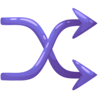 Arrow random. Elegant direction icon. Pointer for website. Interface element purple colors. png