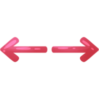 Arrow right and left. Simple direction icon. Pointer for website. Interface element red colors. png