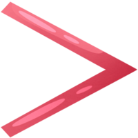 Arrow right. Direction thin icon. Pointer for website. Interface element red colors. png