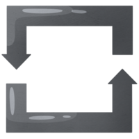 seta repita. quadrado direção ícone. ponteiro para local na rede Internet. interface elemento cinzento cores. png