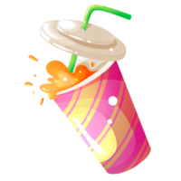 Takeout cup with soda drink png