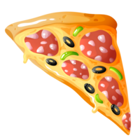 Scheibe von lecker Pizza png