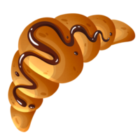 fresco gustoso brioche con cioccolato png