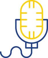 Microphone Line Two Colour Icon Design vector