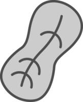 Peanut Line Filled Greyscale Icon Design vector