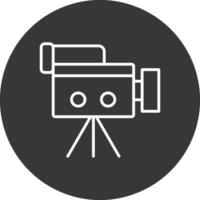 Camera Line Inverted Icon Design vector