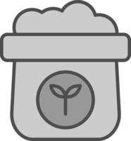 Fertilizer Line Filled Greyscale Icon Design vector